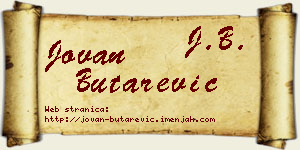 Jovan Butarević vizit kartica
